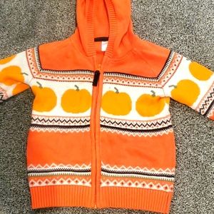 Gymboree Pumpkin sweater jacket